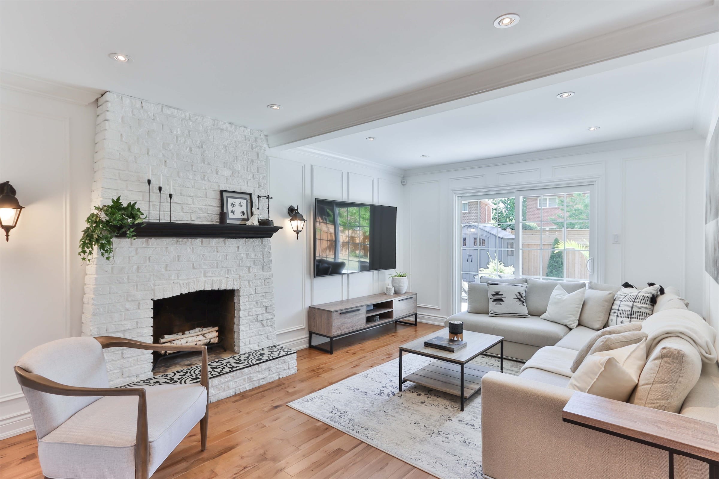 Photo of a living room that is staged before selling your home.